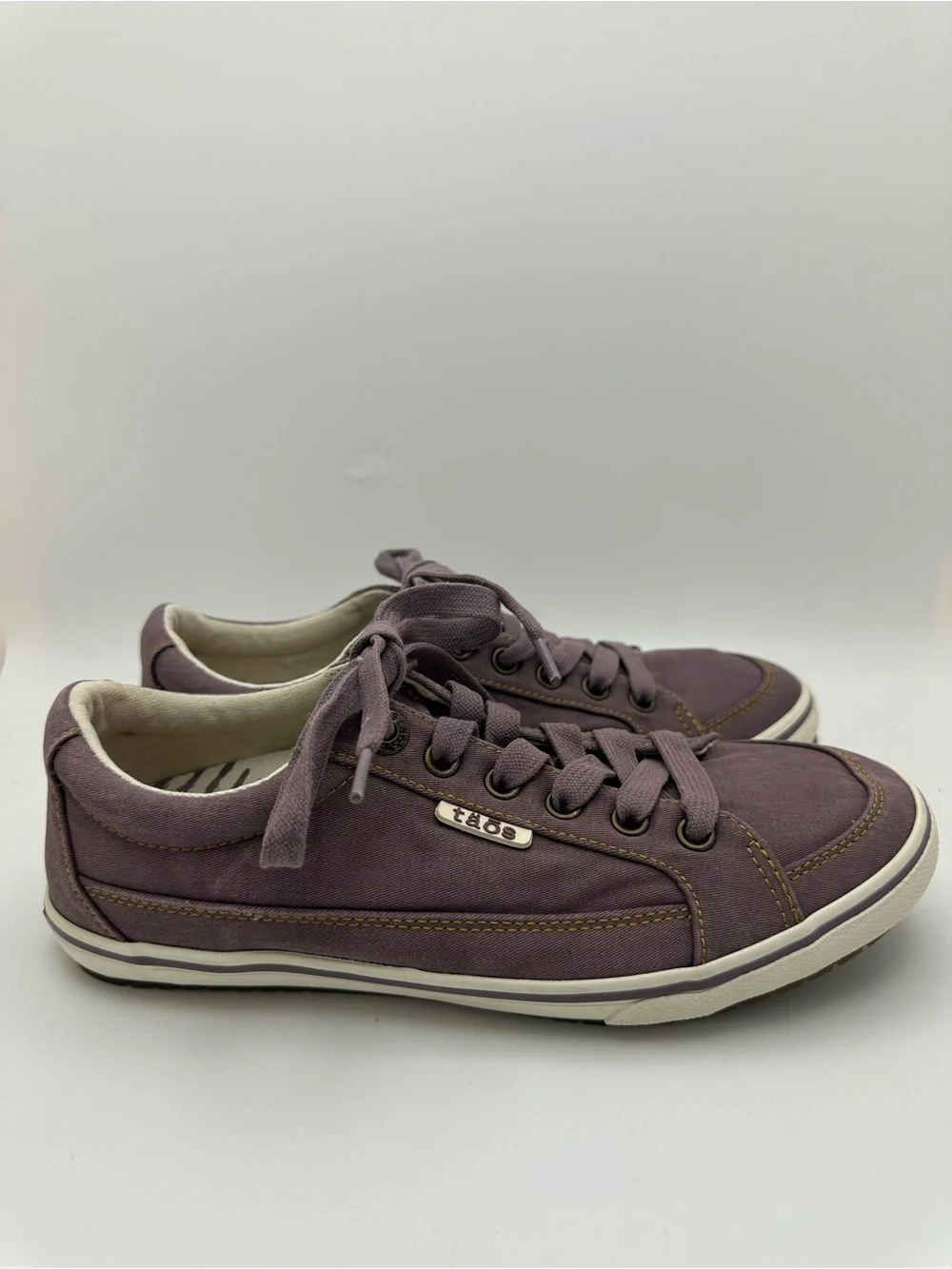 Taos Star Lavender Canvas Casual Lace Up Comfort Shoes Sneakers Women’s Size 6.5